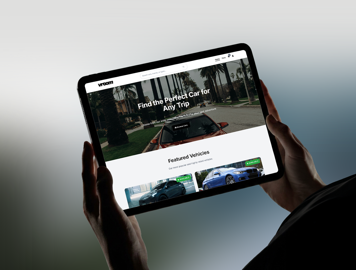 Vroom car rental platform